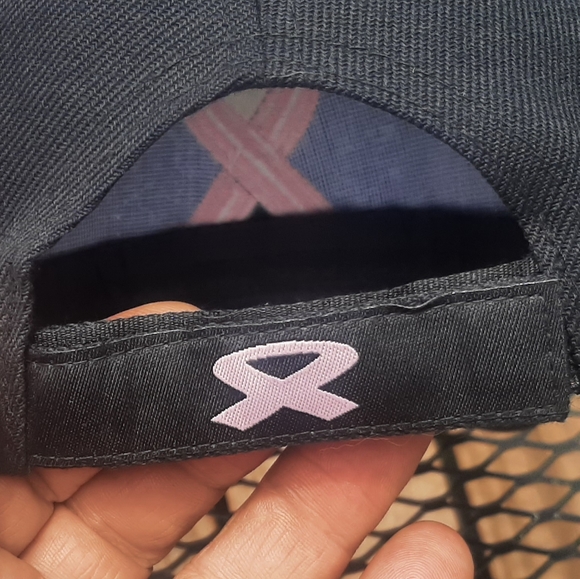 Breast Cancer Awareness Pink Ribbon Black Hat - Picture 2 of 3